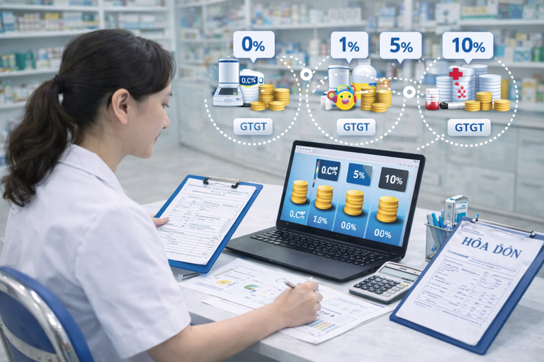 Hướng dẫn quản lý thuế và sổ sách cho nhà thuốc hộ kinh doanh